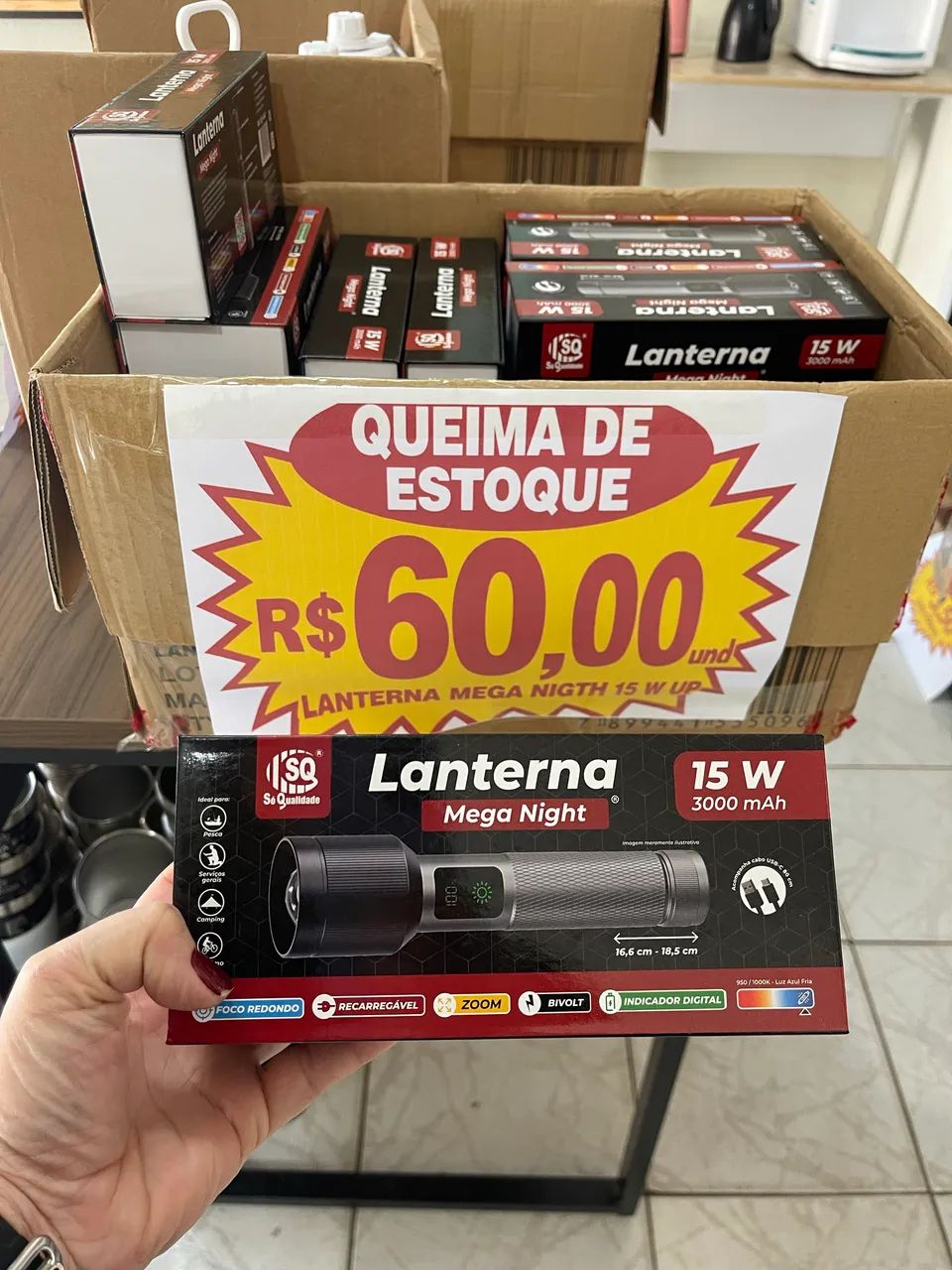 Lanterna mega nigth super potente 15 w - Foto 2