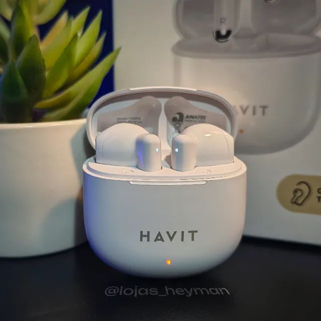 Fone Bluetooth Havit TW976 TWS Sem Fio com Case e Microfone - Bateria Durável 