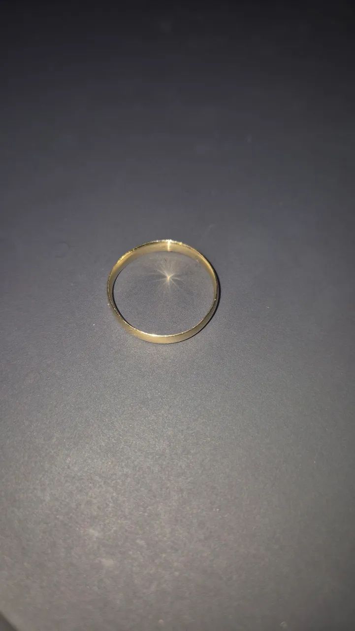 Aliança de ouro 1.9 gramas tam 20.5 JG sem gravação 