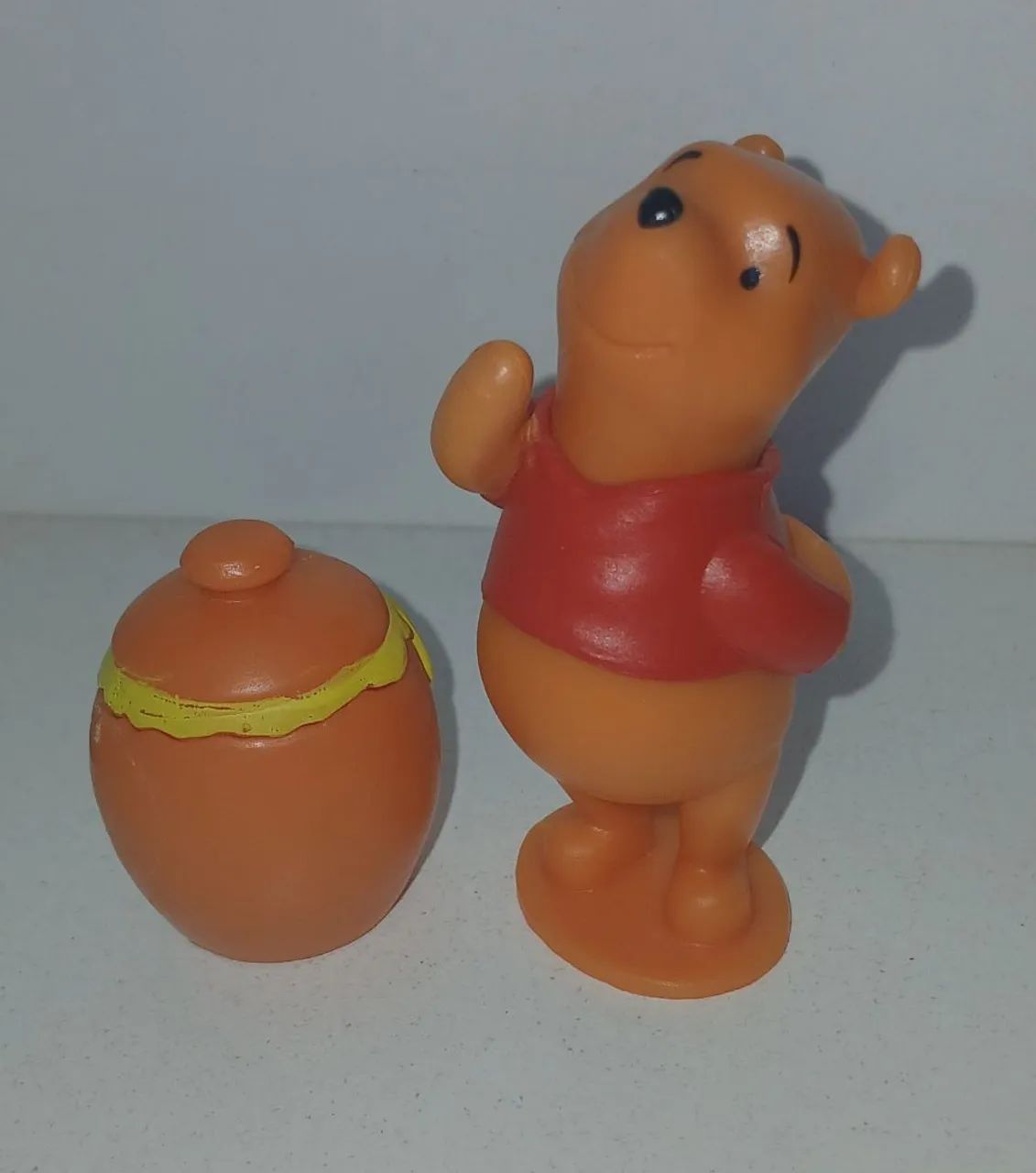 LOTE 2 BONECOS MINIATURAS DISNEY URSINHO POOH PUFF ORIGINAL