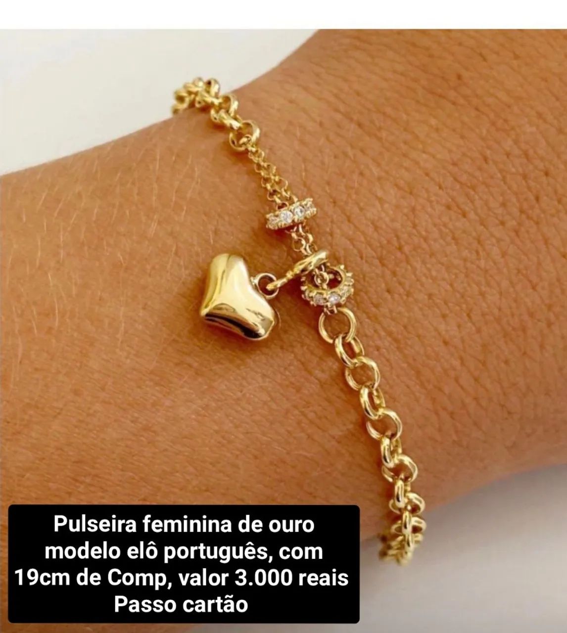 Pulseira feminina de ouro  - Foto 3