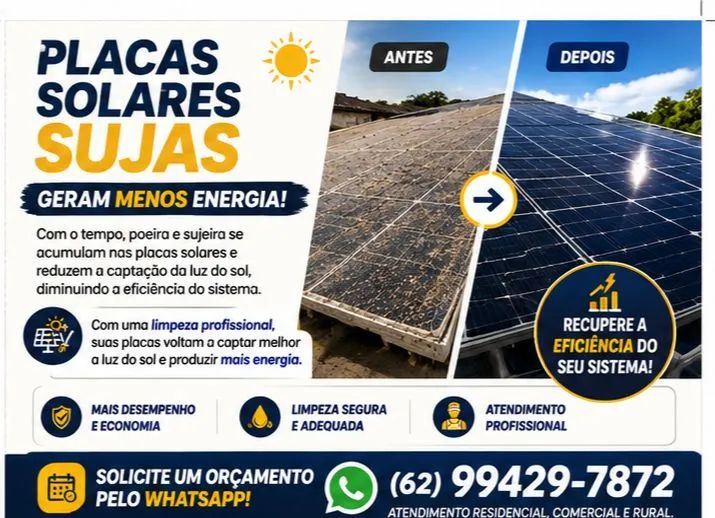Limpeza de placas solares Anápolis 