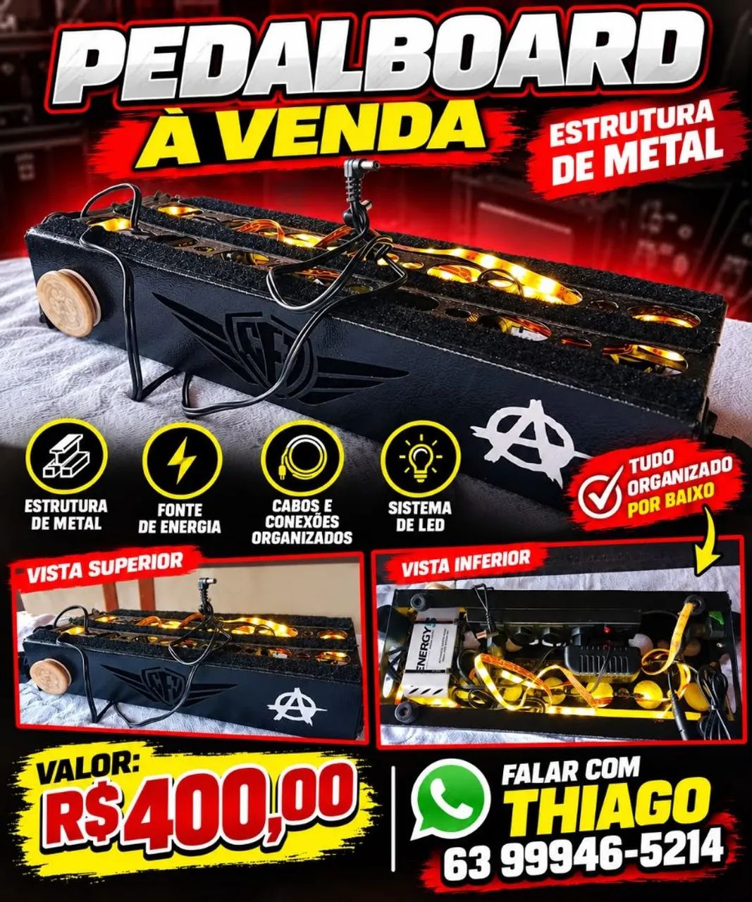 Vendendo um pedal board