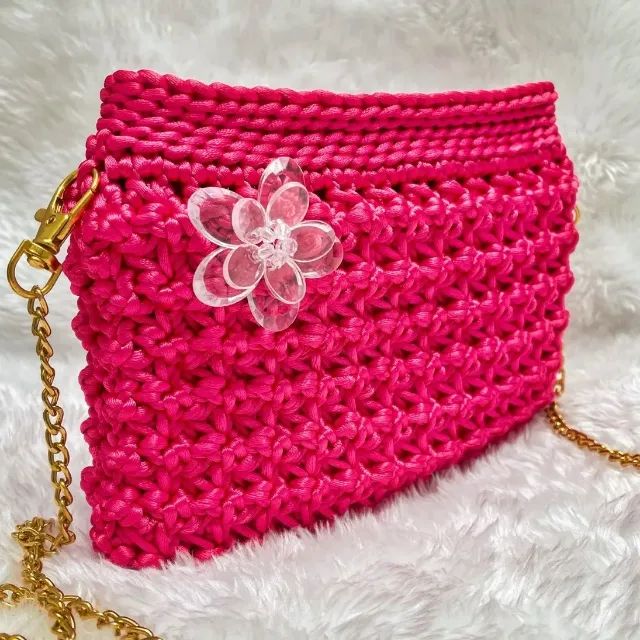 Bolsa de Crochê Pequena - Foto 2