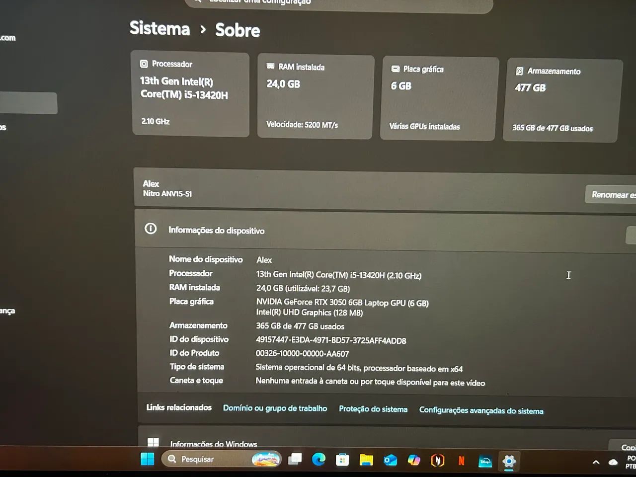 Acer nitro v15  - Foto 3