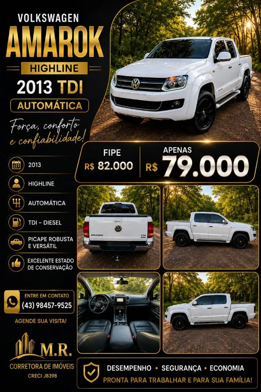 Volkswagen Amarok AMAROK High.CD 2.0 16V TDI 4x4 Dies. Aut 2013