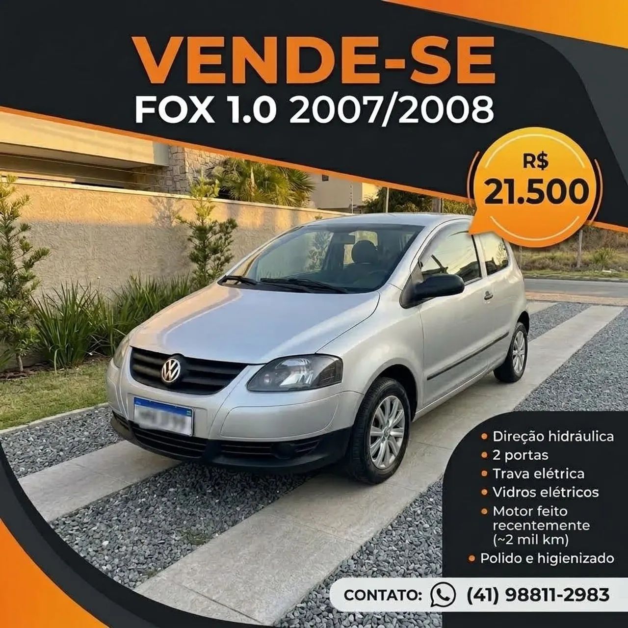 Volkswagen Fox Fox Plus 1.0Mi/ 1.0Mi Total Flex 8V 3p 2008