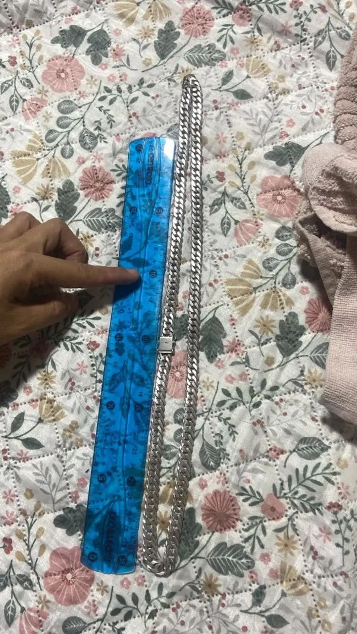  Corrente de Prata duplo elo 30 cm 