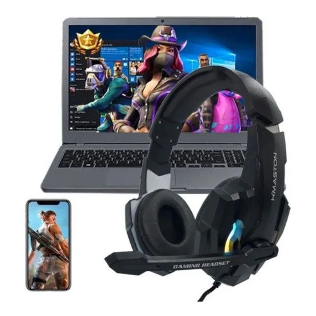 Fone de Ouvido Headset Gamer Para Pc Celular e Video Game EJ-G900 - Foto 4