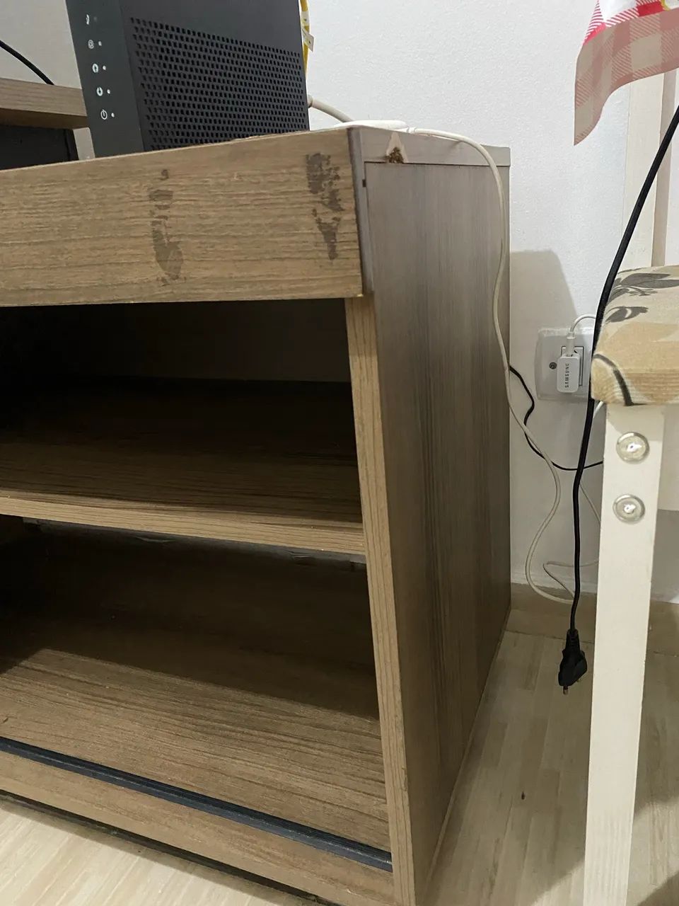 rack para tv moderno - amadeirado com porta de correr - Foto 4
