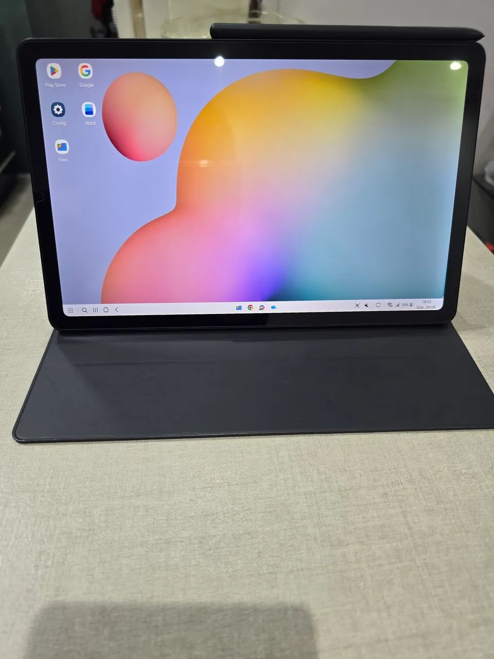 Tablet S6  128gb Samsung + teclado + caneta - Foto 4