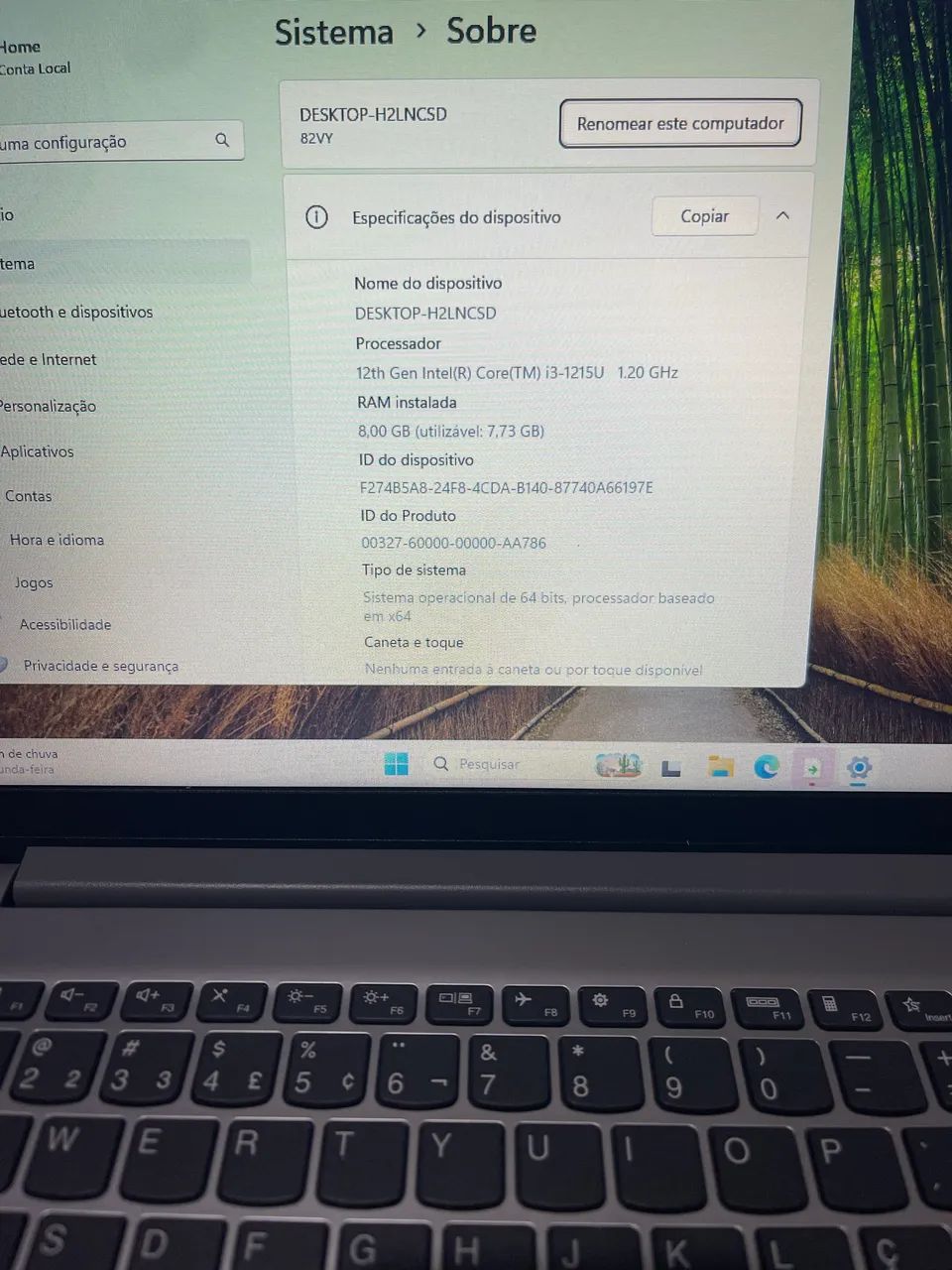 Notebook Lenovo i3 12ª m.2 256gb 8gb de ram - Foto 3