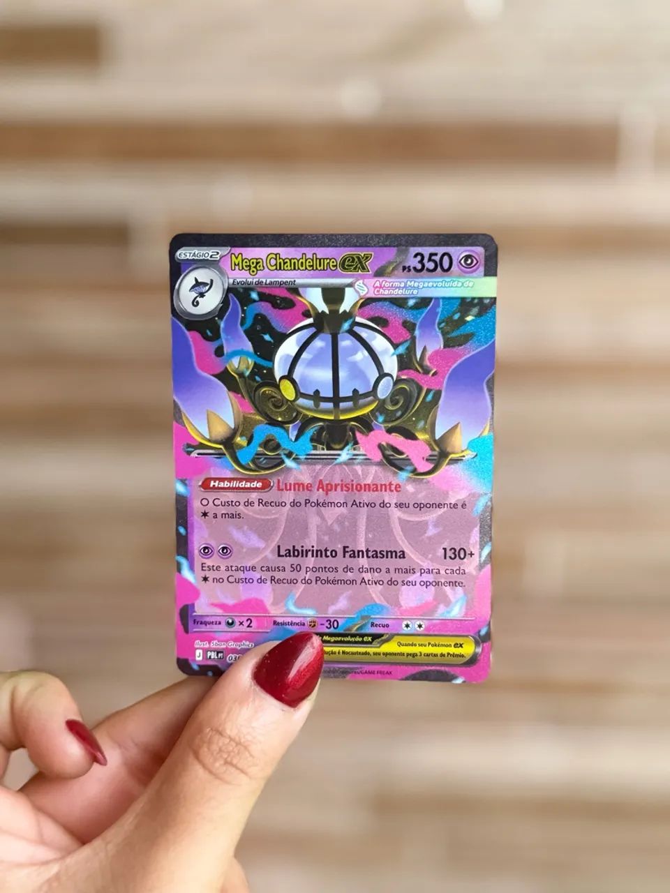Carta Pokémon Mega Chandelure ex (038/084)