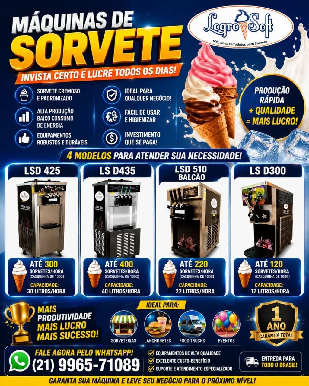 Máquinas de sorvetes 