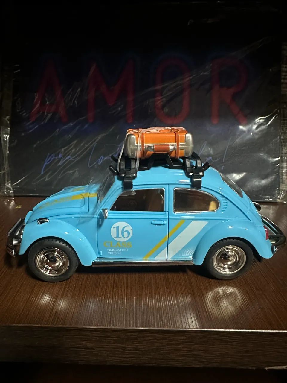 Fusca azul coleção viagem