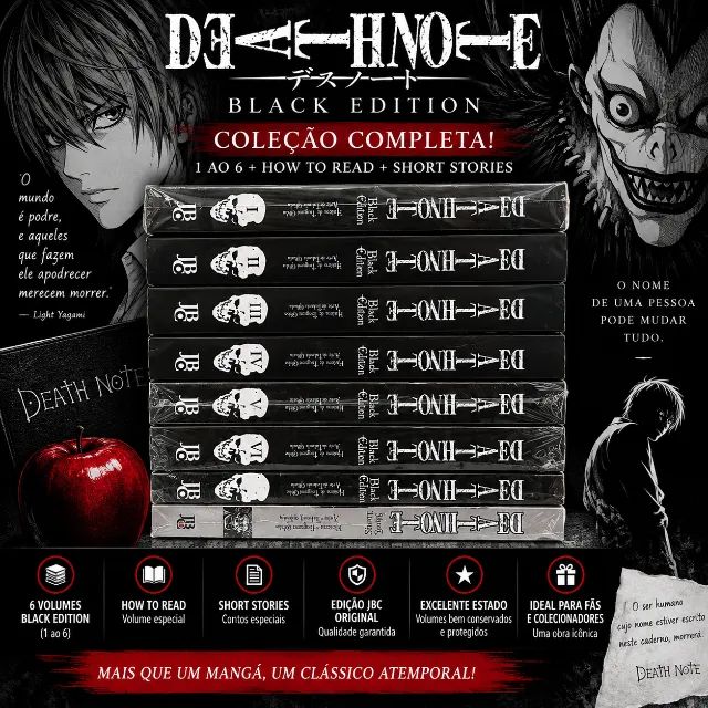 Death Note Black Edition completa 1 ao 6 + Extras
