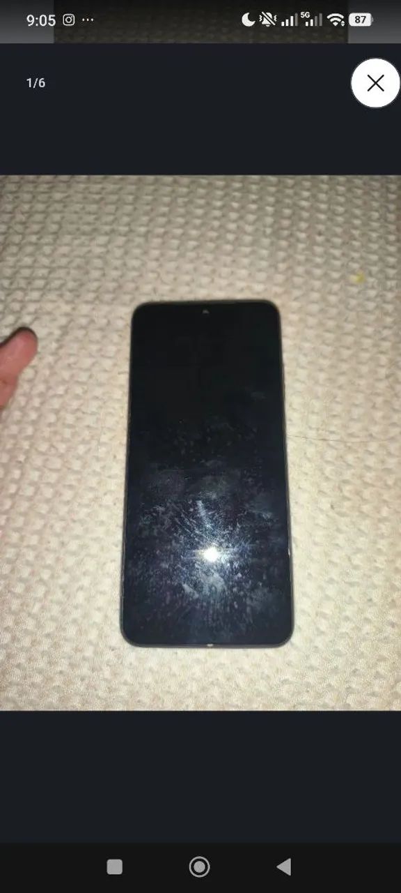 Celular note 10 com placa queimada 