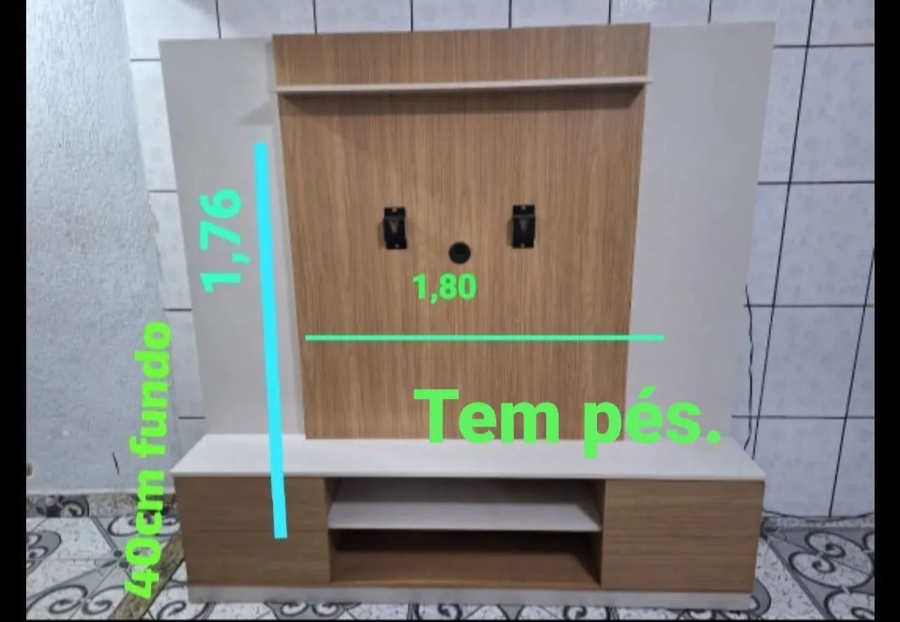 Rack Com Painel de Tv Acoplado Só ? CONFIRA! - Foto 4