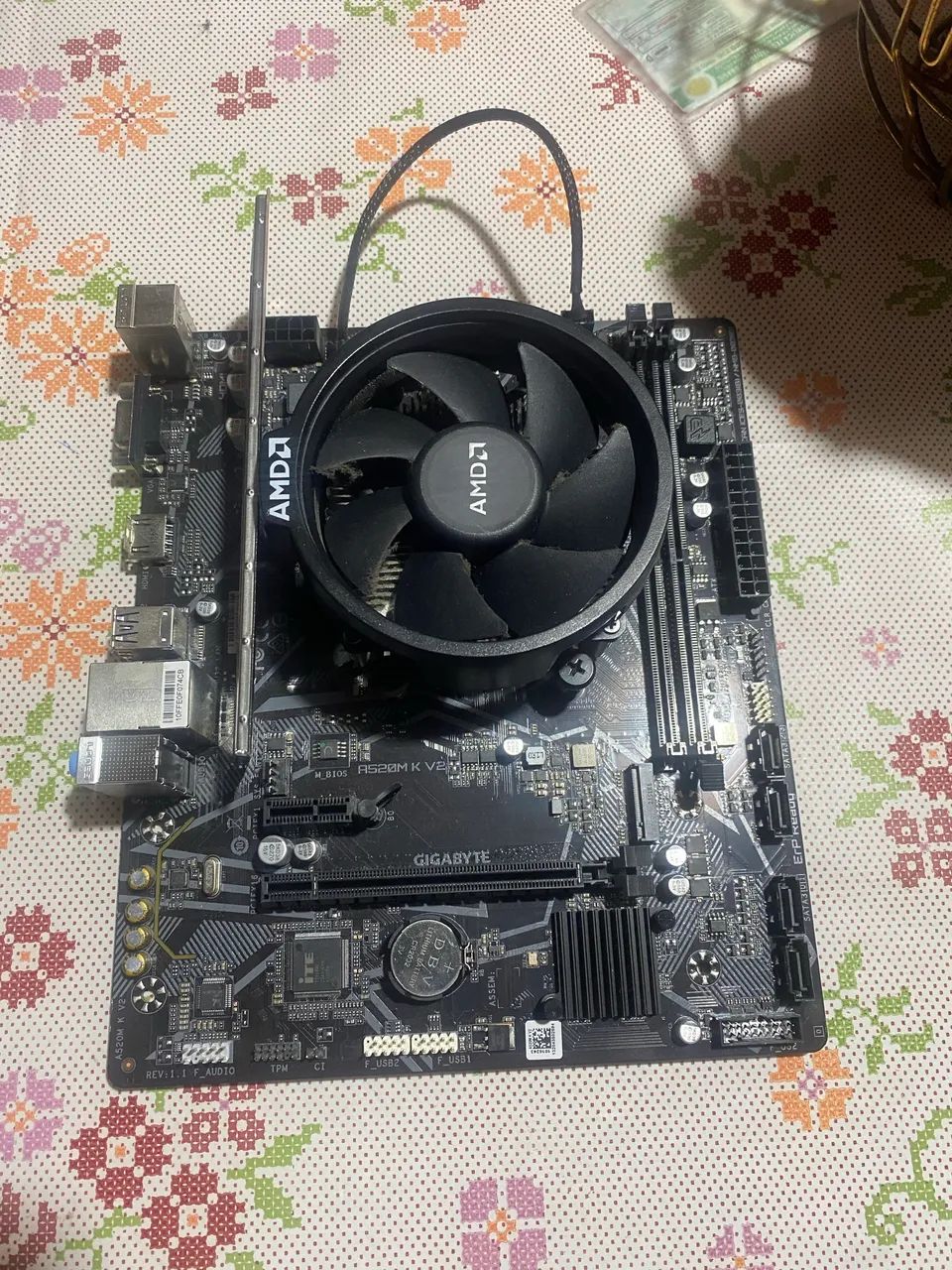 Kit placa mãe e processador 