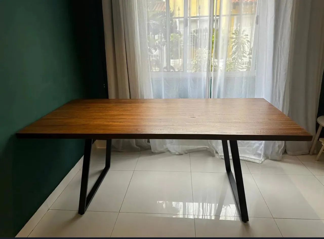 Mesa de madeira maciça indiana - Foto 3