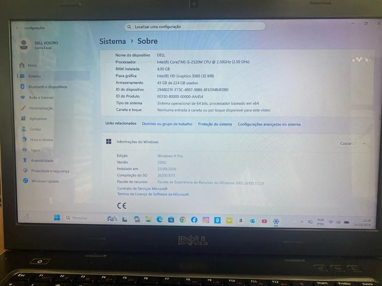 Notebook DELL Vostro 3550 Core i5 2520M - Foto 3
