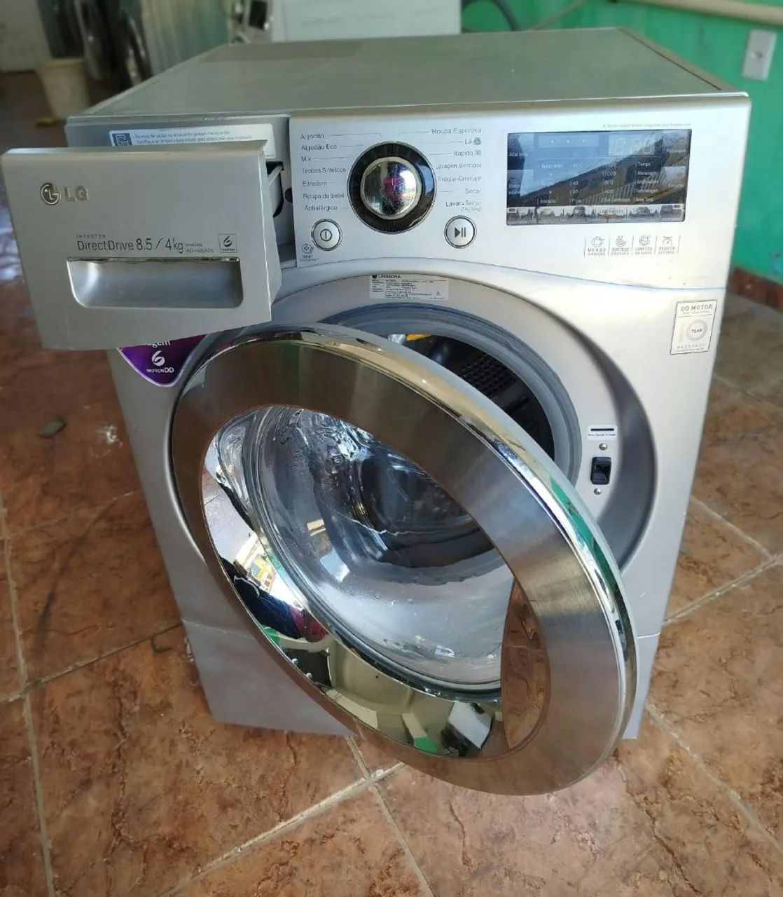 Lava e seca inox LG painel touchscreen  - Foto 4
