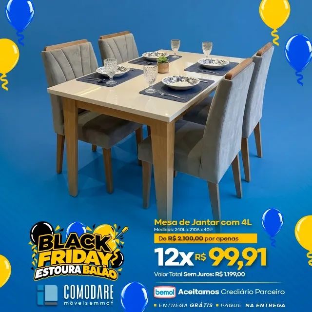 Mesa de jantar de 4L - Foto 2