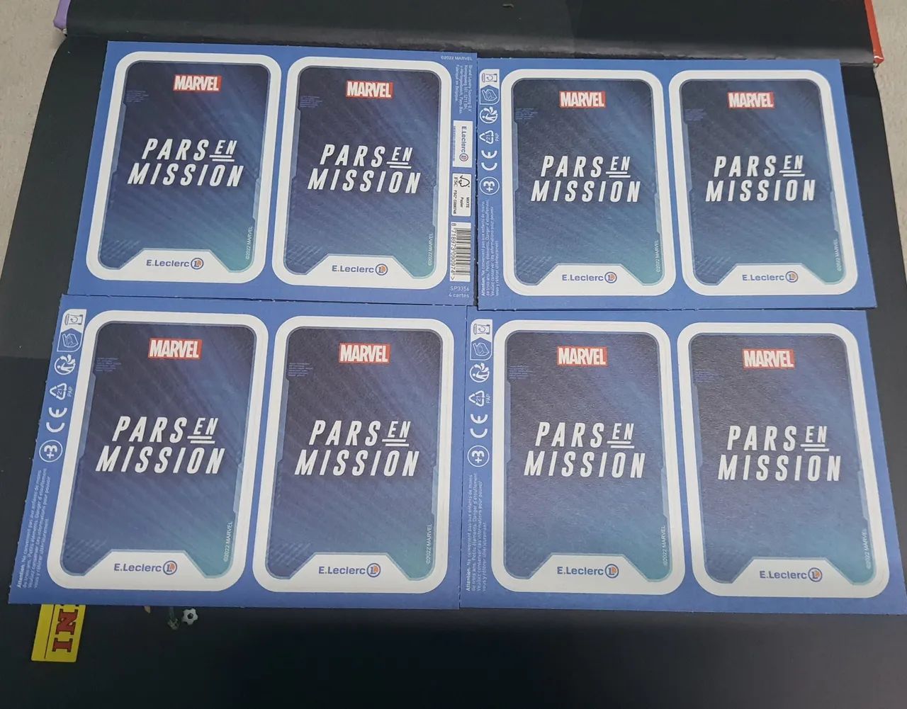 16 Cards Marvel E.Leclerc Lacrado 
