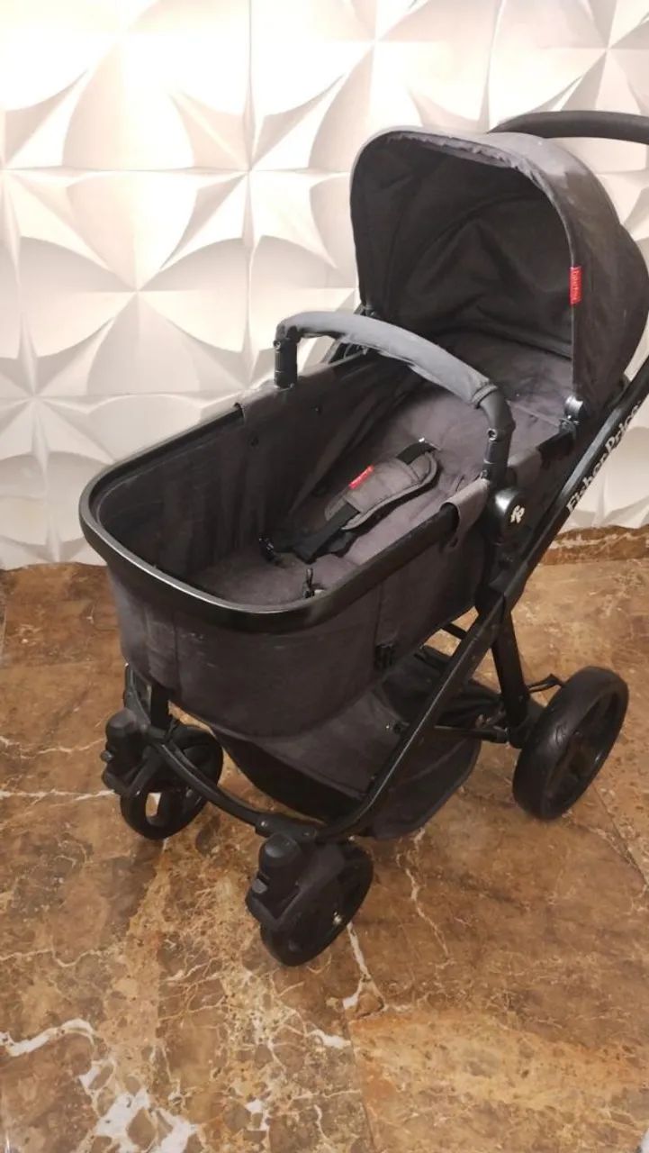 Carrinho de Bebê Fisher-Price Heritage 3 em 1 (Com Moisés) - Excelente Estado - Foto 2