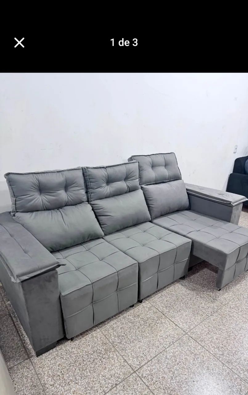 SOFA RETRATIL E RECLINAVEL MODELO NOVO