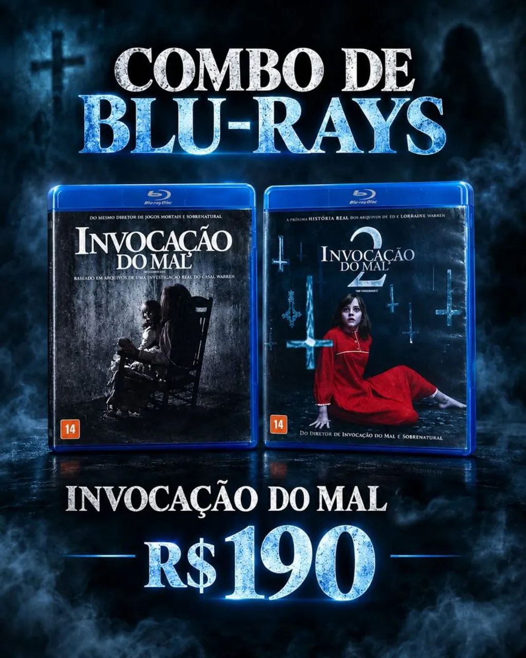 Combo Invocação do Mal 1 e Invocação do mal 2 em blu-ray 