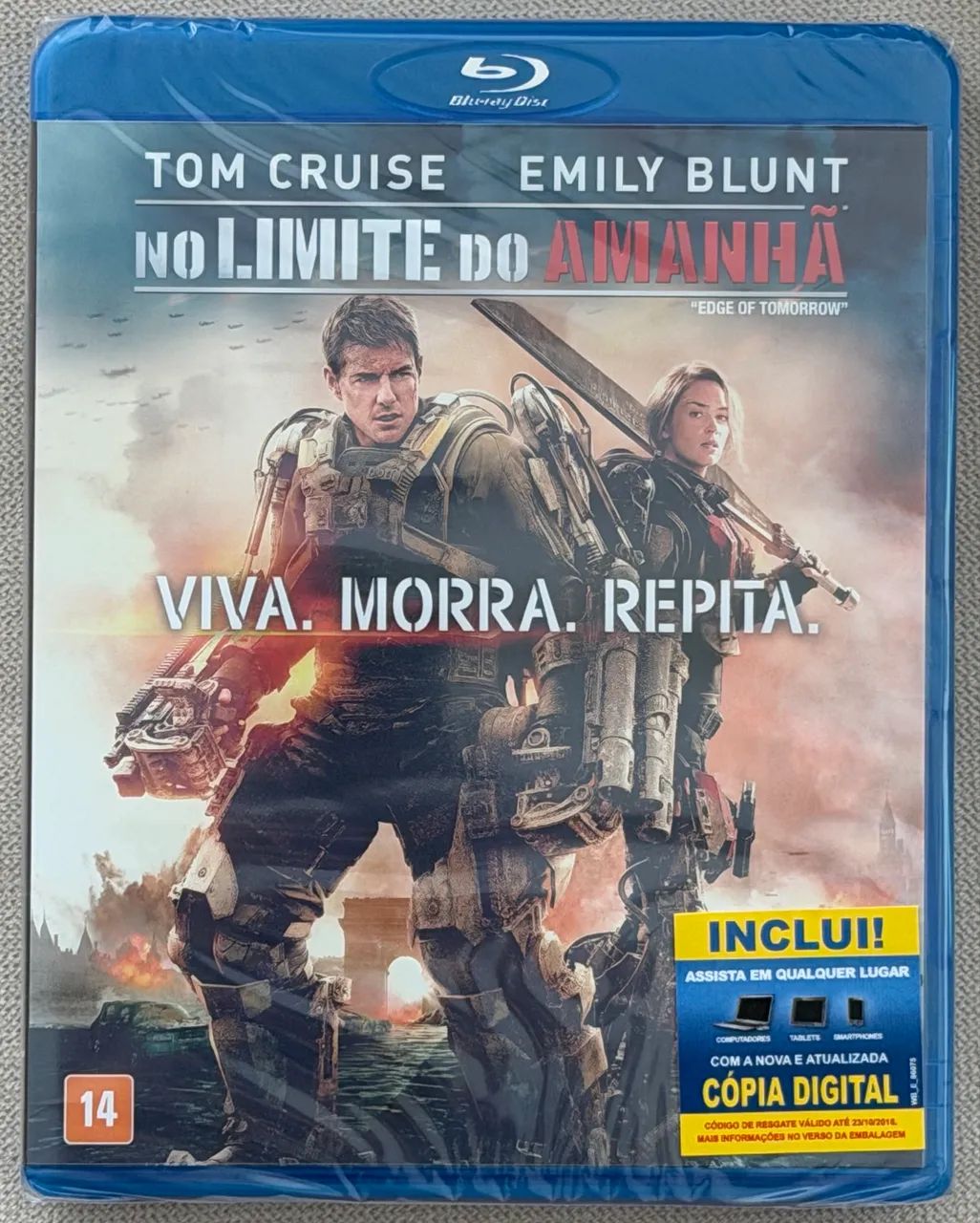 BLU-RAY NO LIMITE DO AMANHÃ (ORIGINAL E LACRADO)