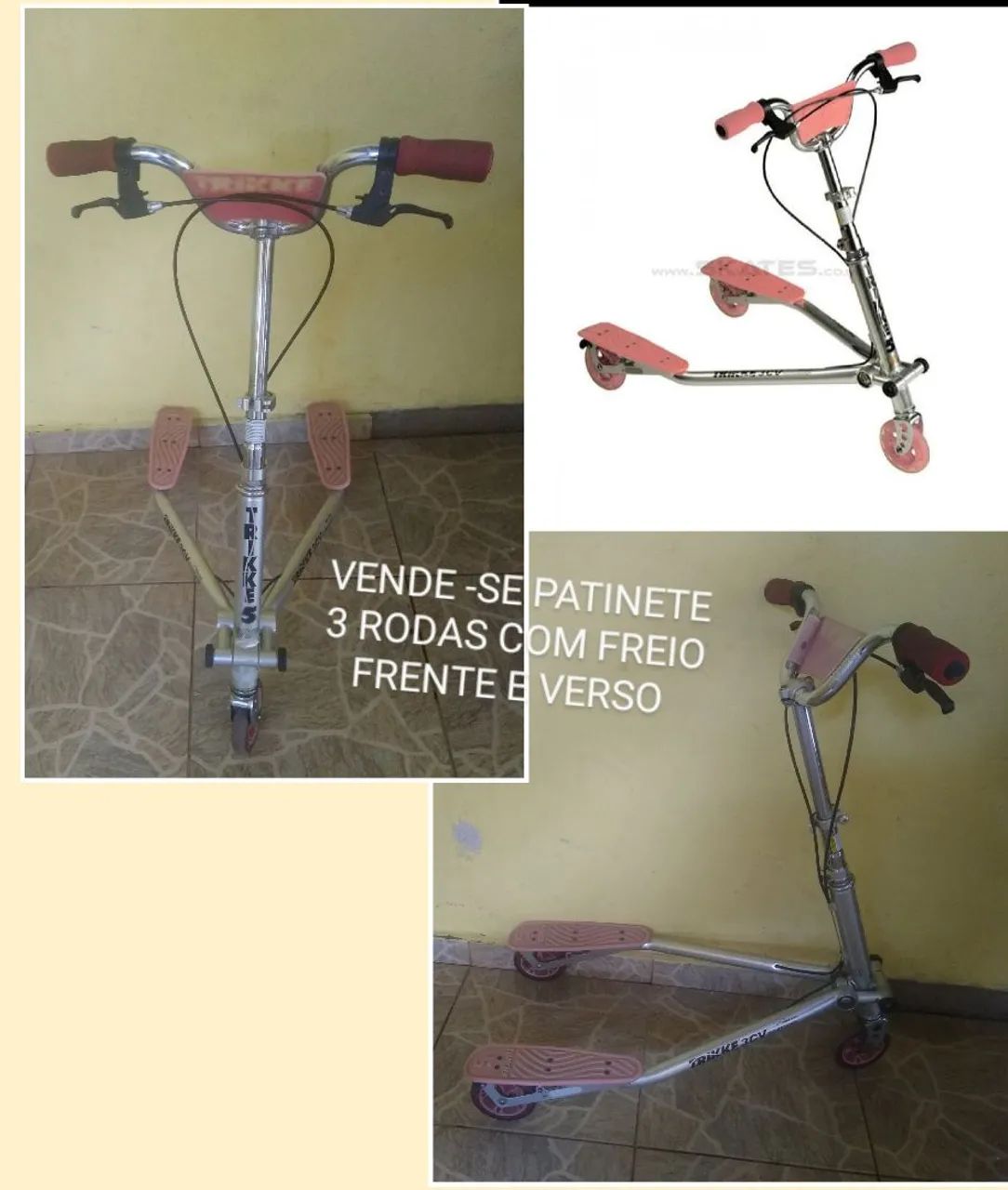 PATINETE COM FREIO FRENTE E ATRÁS ELE AUMENTA E DIMINUE TAMANHO  - Foto 5