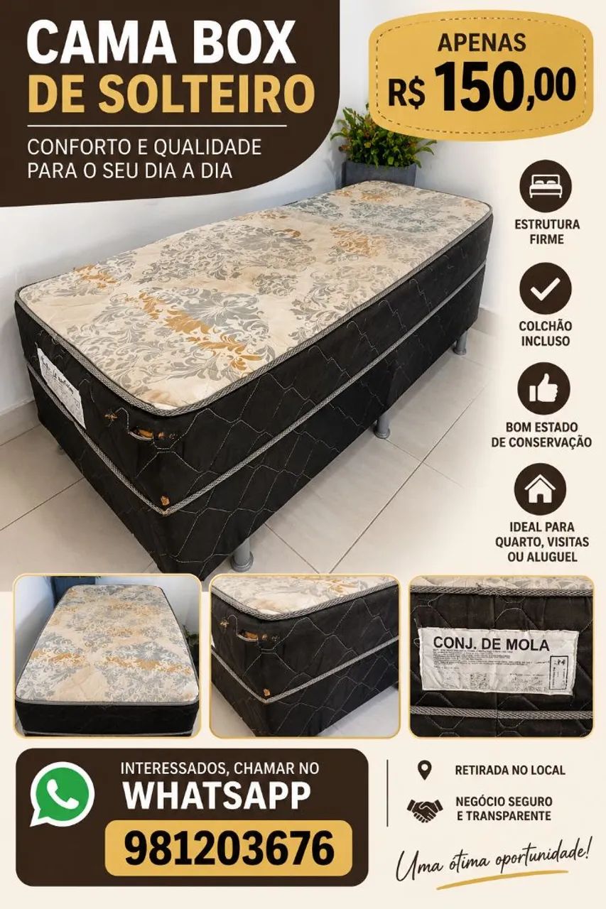 Vende-se cama de solteiro 