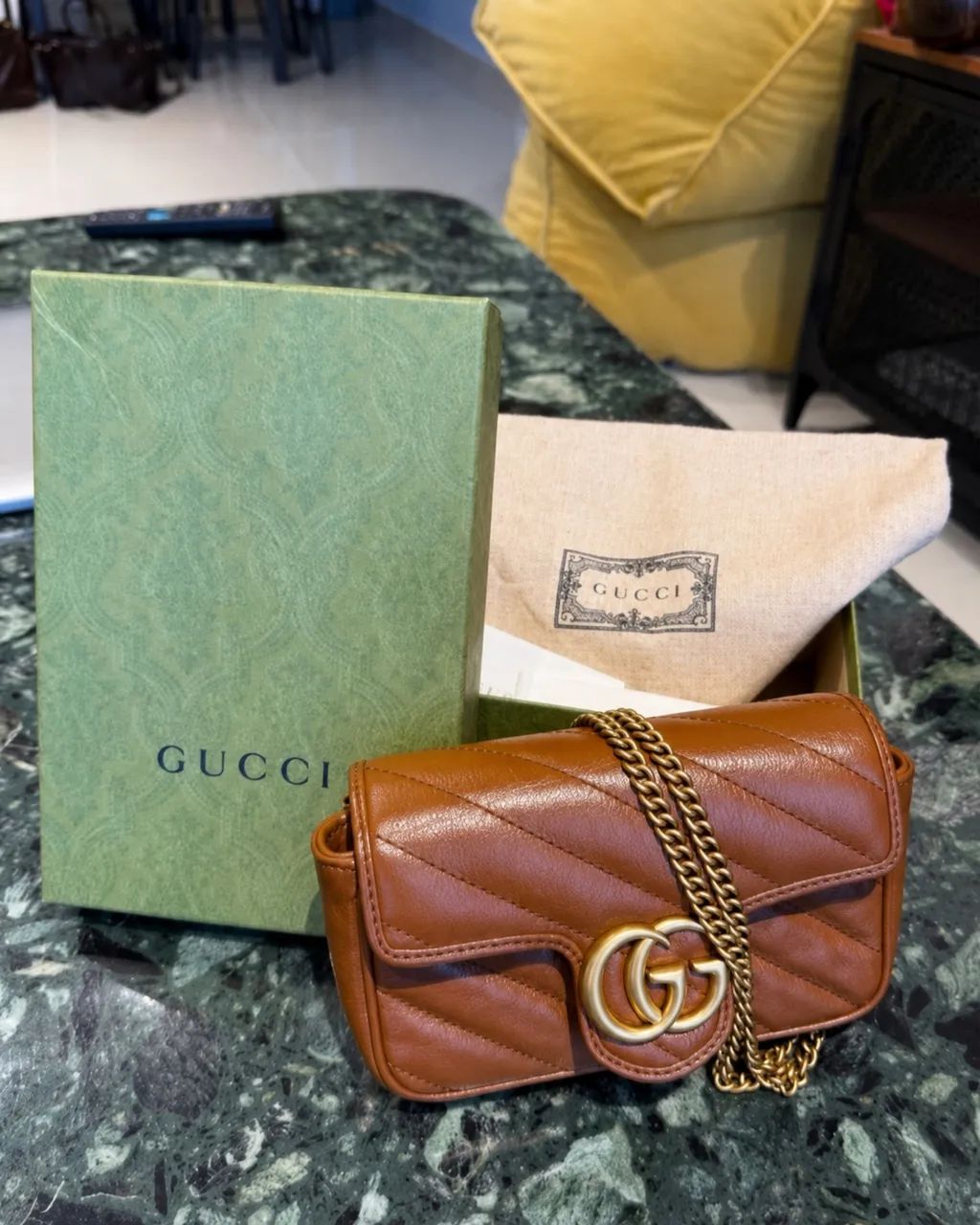 Bolsa marmont mini para mulheres delicadas, com certificado e acessórios, nova. - Foto 2