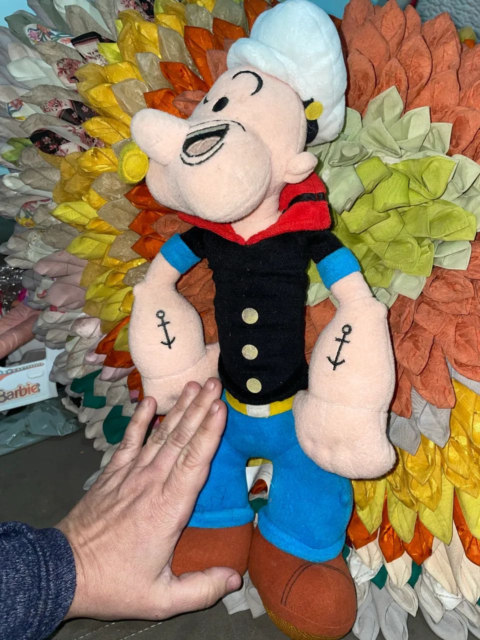 Boneco popeye original 42 cm - Foto 4