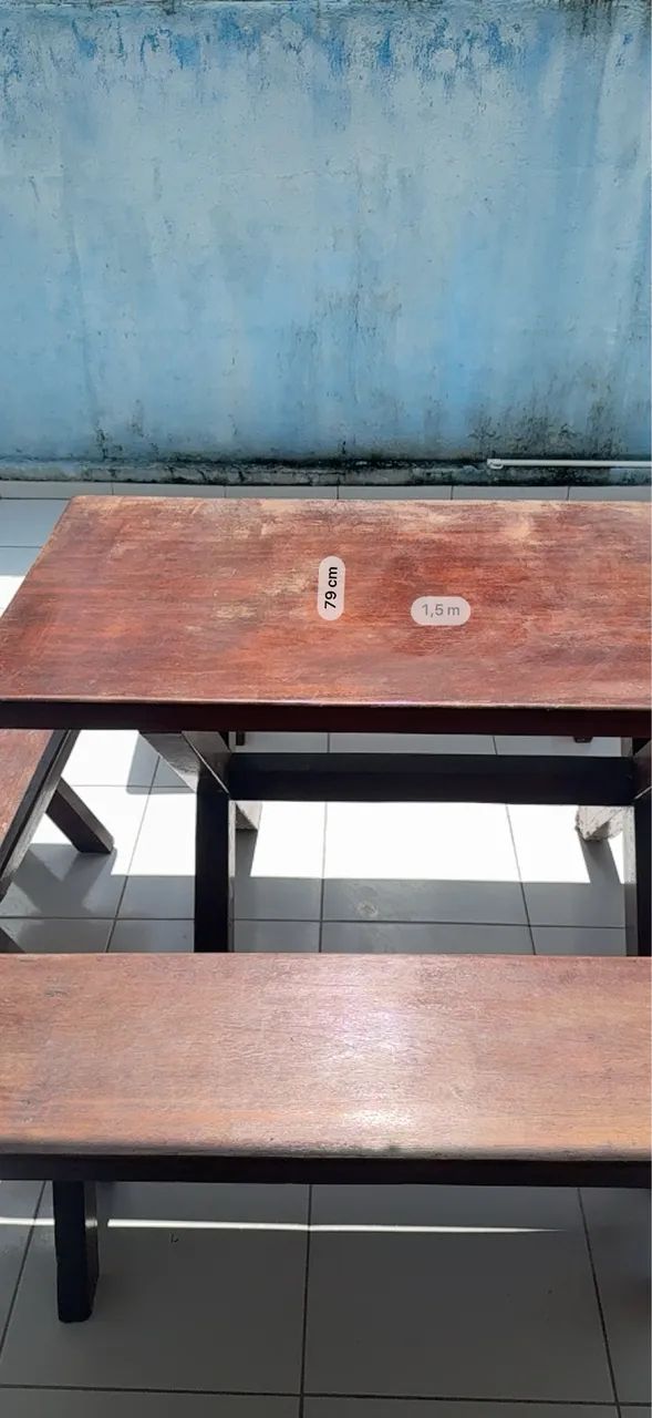 Mesa de madeira maciça. - Foto 5