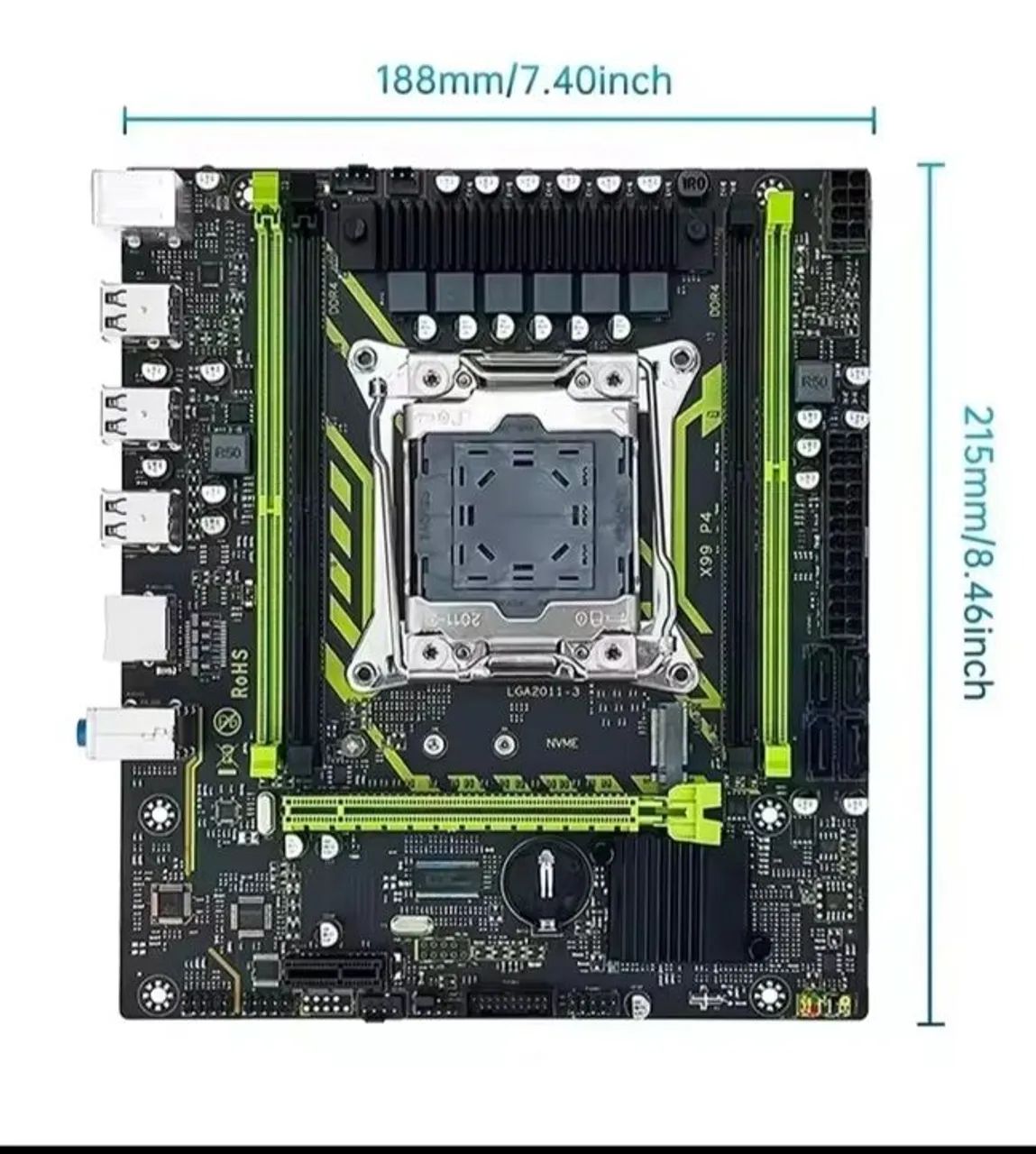 Placa mãe x99 P4+E5 2680 v4+cup cooler 