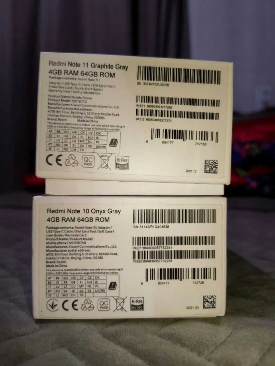Caixa de celular completa vazia xiaomi redmi note 10 e 11 com capinhas de brinde - Foto 4