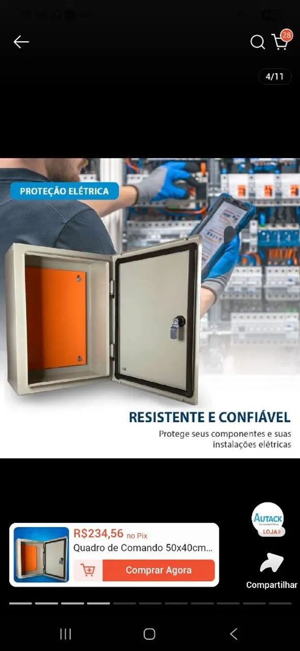 Quadro de comando 60x50 Na caixa - Equipamentos Para Comércio