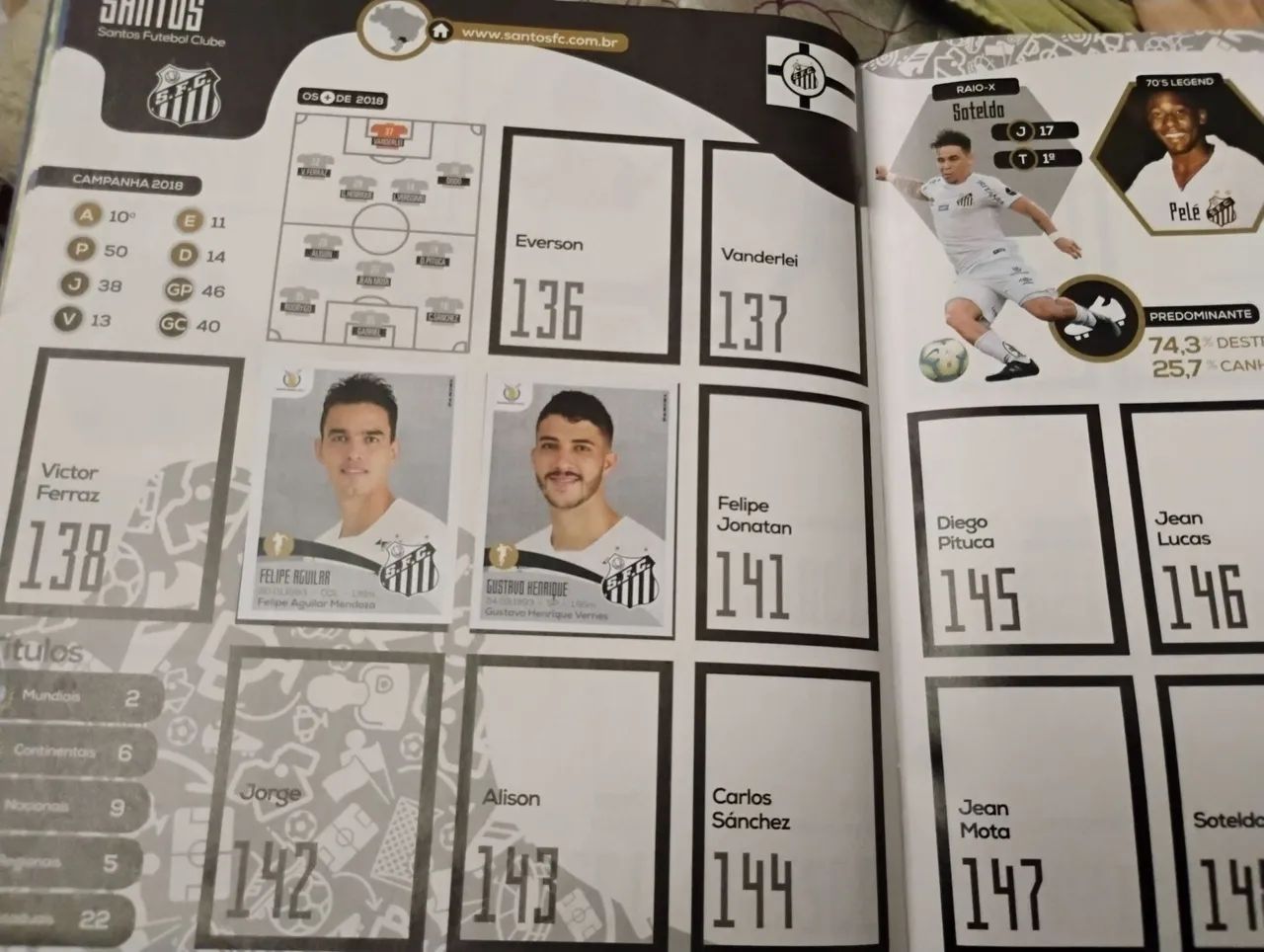 Álbum Panini brasileirão 2019 com seis figurinhas coladas  - Foto 4