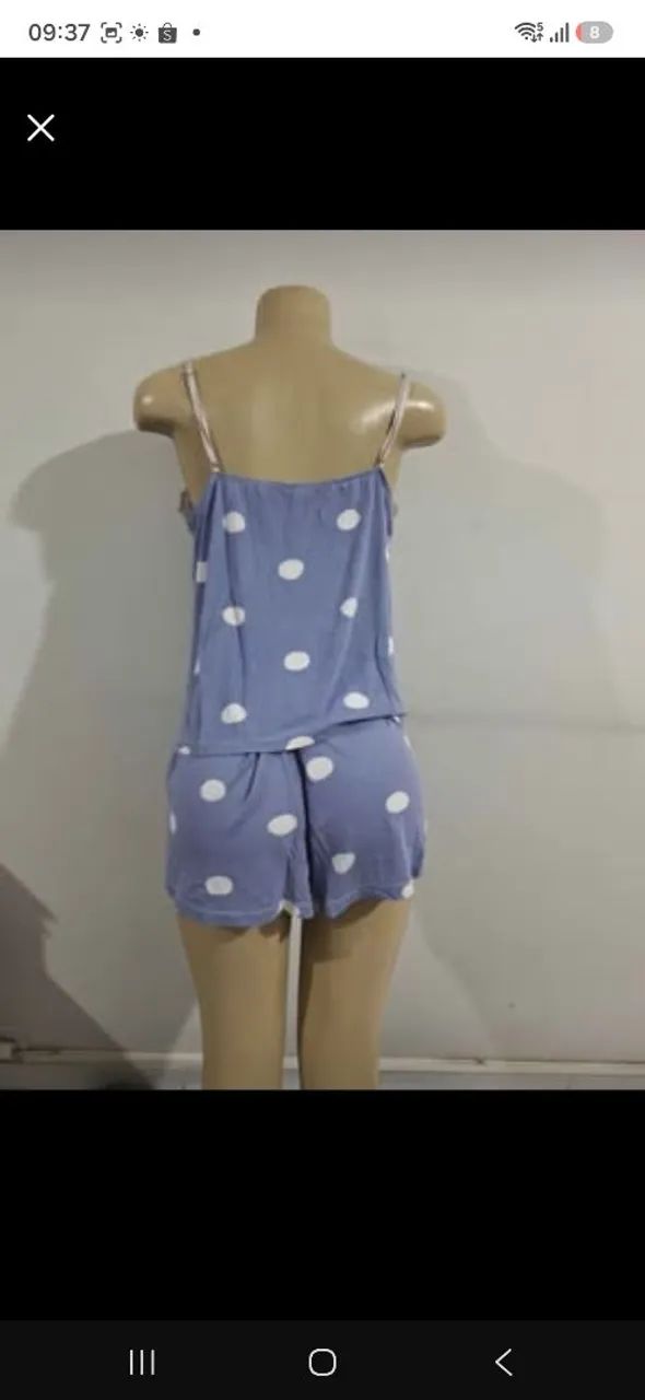 Baby doll feminino bolinhas  - Foto 4