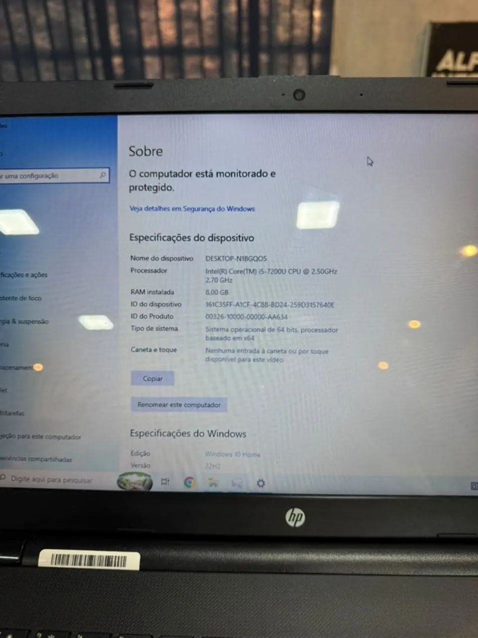 NOTEBOOK HP - i5-7200U- 8GB - 256GB - Foto 5
