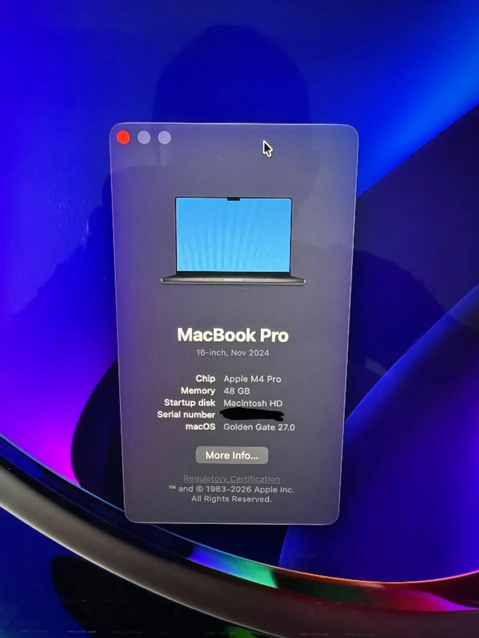 Macbook Pro M4 Pro 16 polegadas 48gb - Foto 2