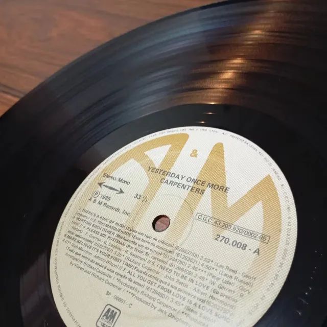 LP Vinil Carpenters - Yesterday Once More (1985) - Foto 2