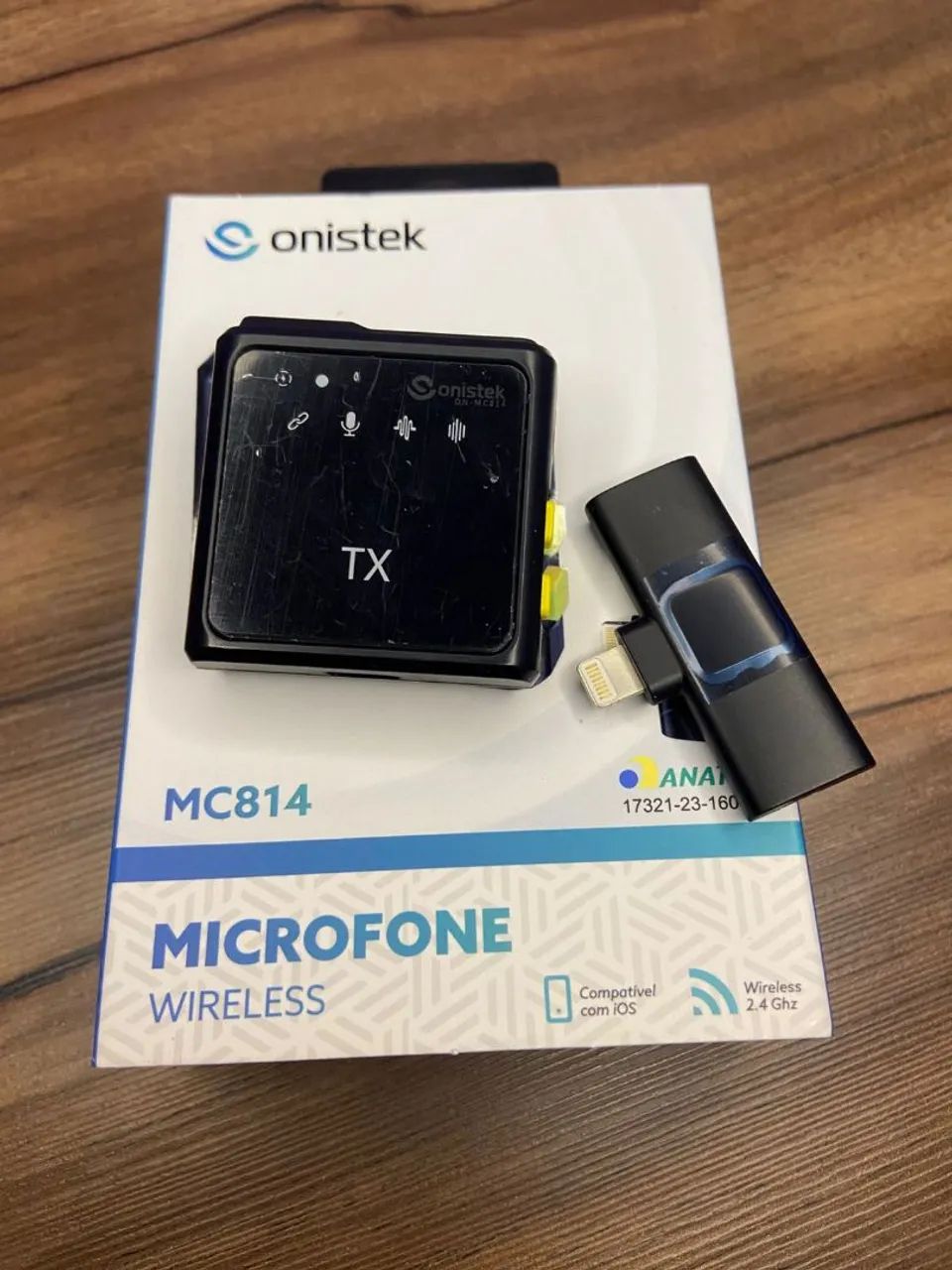 Microfone Lapela Wireless sem Fio Anatel - MC814 Onistek - Foto 2