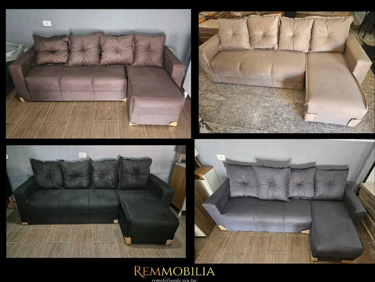 SOFÁ ESTOFADO SUEDE 4 LUGARES - NOVO / ENTREGAMOS 