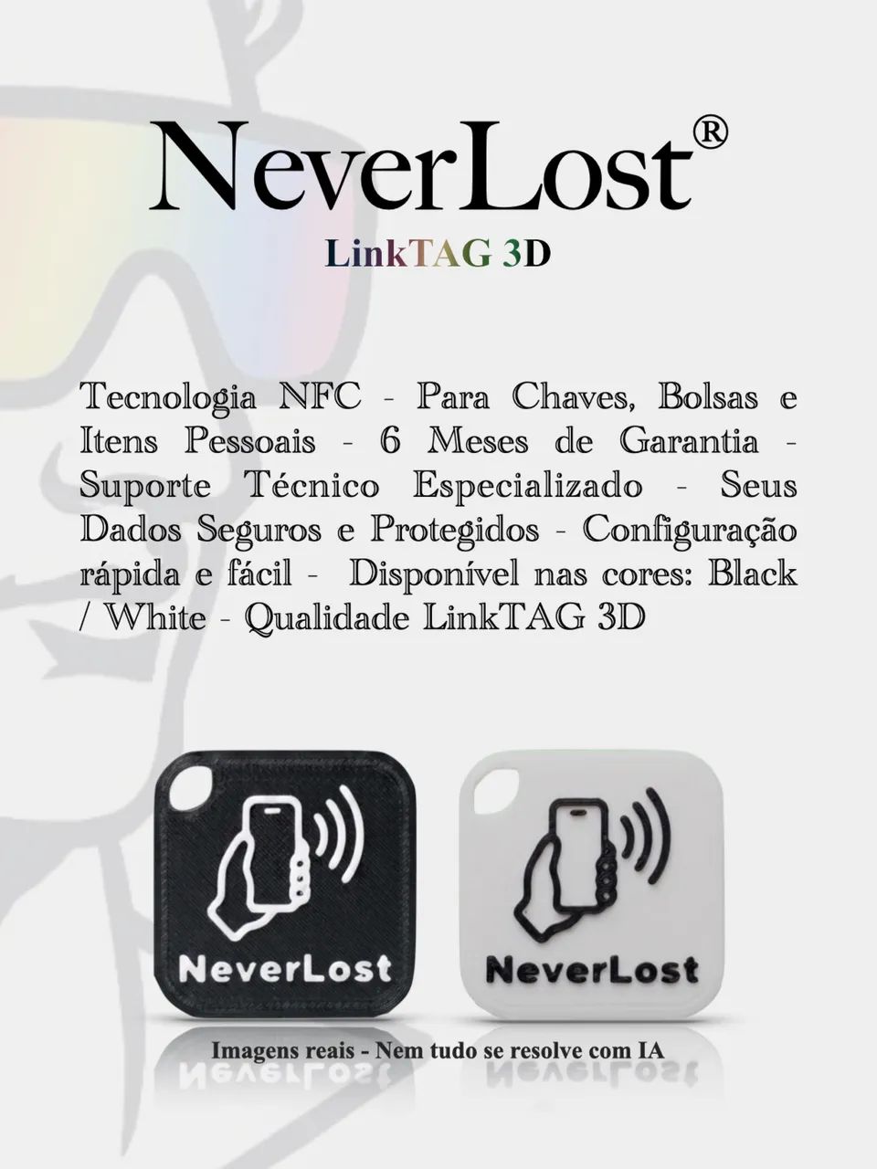 NeverLost® ? SmartTAG NFC para Chaves, Bolsas e Objetos Pessoais