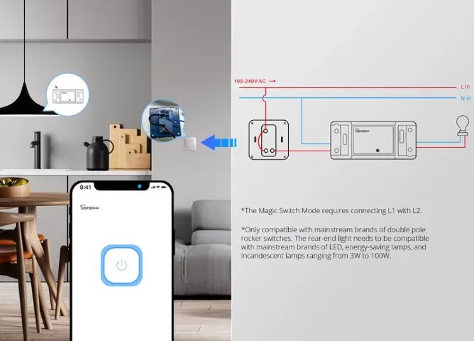 Sonoff Basic R4 Interruptor Wifi P/ Automação Residencial - Foto 3