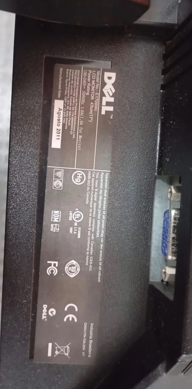 Monitor Dell 17 Polegadas E1709Wc (VGA) - Excelente Estado - Foto 2